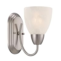 Designers Fountain 15005-1B-35 Torino Wall Sconce, Brushed Nickel,Silver, 8 in.