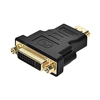 Monoprice HDMI Male to DVI-D Single Link Female Adapter - for Use with Computer's Video Card, DVD Player, Blu-ray Disc Player, Gold Plated Connectors, Black
