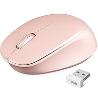Wireless Mouse E702 2.4GHz Portable Computer Mouse with USB Receiver, Comfortable Silent Mice for Laptop, Chromebook, PC, Notebook, Desktop, Windows, Mac (Pink)