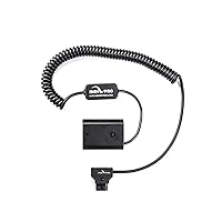 Coiled Male D-Tap to NP-FZ100 Type Dummy Battery| Power a7 III Series Cameras from D-Tap Power Source | Regulates 11-19V Input Voltage to Deliver 8V Output to Your Device | 24-36” in Length