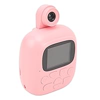 24MP Students Digital Print Camera with HD Shooting, Funny Photo Frames, High Definition IPS Eye Protection Sun Screen,Type C Charging Interface (Pink)