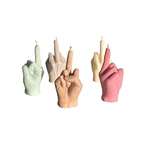 Fuck You Candle, Middle Finger Candle, Hand Gesture Candle, Homemade soy candle, Candle Gift, Funny candle, Scented candle (Beige, VANILLA)
