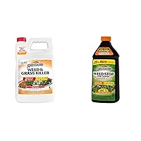 Weed & Grass Killer Concentrate 1 Gallon and Weed Stop for Lawns Plus Crabgrass Killer Concentrate