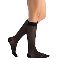 Women’s Knee-High Graduated Compression Socks, 15-20 mmHg – Moderate Pressure Sheer Socks, Support Stockings Hose