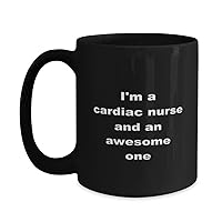 Cardiac Nurse Mug 15oz, Cardiac Nurse Tea and Coffee Black Cup, Uniquque Funny Cardiac Nurse Present Mugs For Cardiac Nurse