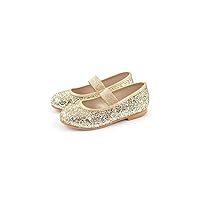 'Matilda' Glitter Mary Jane Shoes for Girls, Todder_Gold, Black, Purple, Pink (US Size 8 Toddler ~ 3.5 Big Kid)