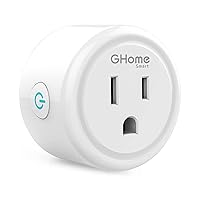 Mini Plug Compatible with Alexa and Google Home, WiFi Outlet Socket Remote Control with Timer Function, Only Supports 2.4GHz Network, No Hub Required, ETL FCC Listed (1 Pack), White