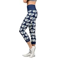 Women's Capri Leggings Knee Length Cotton Capris with Pockets, High Waisted Yoga Workout for Casual Summer Women's Sweatpants