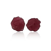Pink Tourmaline Raw Gemstone Stud Earring Pair | Natural Gemstone Jewelry | Push Back Silver Plated Rough Stud Earring | Gift For Her Jewelry| 1875)16