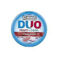 Ice Breakers Fruit & Cool Sugar Free Mints, Strawberry 8 ea, count 16, Pink