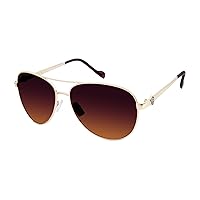 Jessica Simpson Women's J5596 Stylish Metal Aviator Pilot Sunglasses with Uv400 Protection. Glam Gifts for Her, 60 Mm