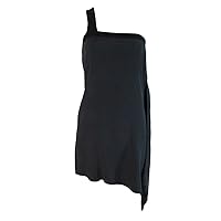 Helmut Lang Womens Sleeveless One Shoulder Cocktail Dress 6 Black