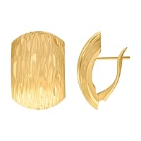 14k Yellow Gold Womens Fashion Latch Back Earrings Measures 20.6x14mm Wide Jewelry for Women