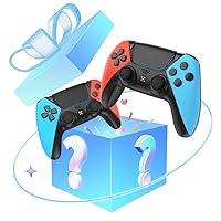 Wiv77 2 Pack Wireless Controller for PS4 Controller, Remotes Controller for Playstation 4 Controller,Control/Mando with Charging Cable/800mAH/Upgraded Joysticks,Titanium Blue and Midnight Blue,New