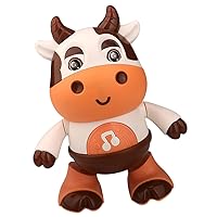 ERINGOGO Electric Dancing Cow Kid Toys Cow Toys Early Learning Toy Music Toys Electric Calf Model Dancing Musical Cow Crawling Toy Walking Calf Model Plastic Swing Animal Child