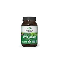 Organic India Liver Kidney Cleanse Detox Repair - Herbal Supplement - Detoxify & Rejuvenate, Supports Healthy Liver & Kidney Function, Vegan, USDA Certified Organic, Non-GMO - 90 Capsules