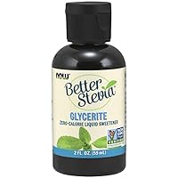Foods, Better Stevia Liquid, Glycerite, Zero-Calorie Liquid Sweetener, Low Glycemic Impact, Certified Non-GMO, 2-Ounce