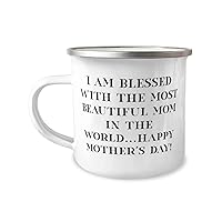 New Single mom, I am blessed with the most beautiful mom in the world.Happy Mother's Day!, Holiday 12oz Camper Mug For Single mom
