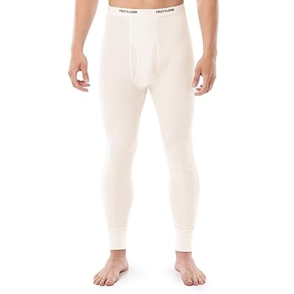 Fruit of the Loom Men's Classic Midweight Waffle Thermal Underwear Bottoms (1 & 2 Packs)