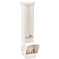 Automatic Chicken Feeder with Gravity Feed Dispenser - 7lb Feeder for Chickens, Chicks & Mixed Poultry - Hanging Chicken Poultry Feeder - Auto PVC Chicken Poultry Feeder with Rain Cover