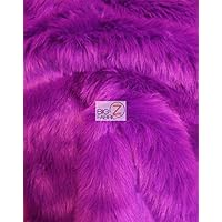Ecoshag™ Short Shag Faux Fur Fabric Sold by The Yard DIY Coats Costumes Scarfs Rugs Accessories Fashion (Grape)