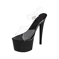 Womens Clear Heels Dressy Sandals Peep Toe Mules Backless Slip on Heeled Sparkle Bowknots Sandals Shoes