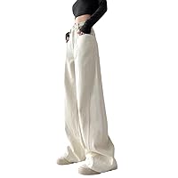 Spring and Summer Retro high Waist Straight Pants