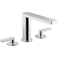 KOHLER Composed K-73060-4-CP Widespread 2-Handle Bathroom Sink Faucet with Metal Drain Assembly in Polished Chrome
