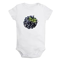 Fruit Blackberry Image Print Rompers Newborn Baby Bodysuits Infant Jumpsuits Novelty Outfits Clothes