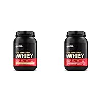 Optimum Nutrition Gold Standard 100% Whey Protein Powder, Vanilla Ice Cream and Strawberry, 2 Pound (2 Pack)