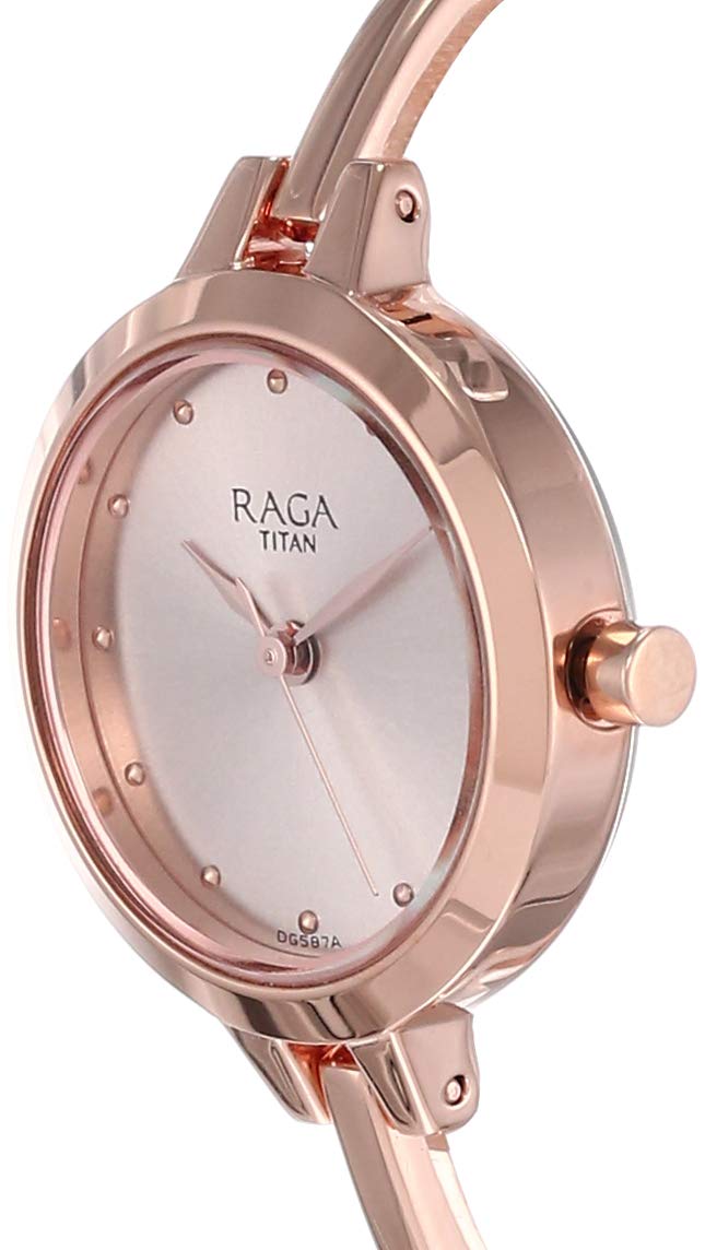 Titan Women's Raga Metal Jewellery Design, Bracelet, Buckle Clasp, Quartz Glass, Water Resistant Analog Wrist Watch