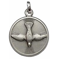 925 STERLING SILVER THE HOLY SPIRIT MEDAL (THE DOVE OF THE HOLY SPIRIT) - THE PATRON SAINTS MEDALS - 100% MADE IN ITALY