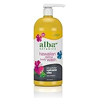 Alba Botanica Hawaiian Detox Body Wash, Anti-Pollution Volcanic Clay, 32 Fl Oz (Pack of 1)