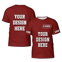 Custom T Shirts Design Your Own for Men, Personalized Shirts Printed Pictures Text Front and Back