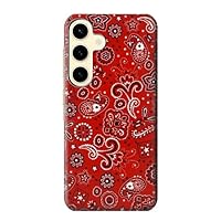 jjphonecase R3354 Red Classic Bandana Case Cover for Samsung Galaxy S24