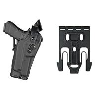 6360RDS Level Three Retention Duty Holster, Red Dot Sight Compatible, STX Plain Black, Right Hand, Fits: Glock 17/22 Streamlight TLR 2