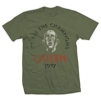 Queen: Distressed We are The Champions Shirt - Green - New!