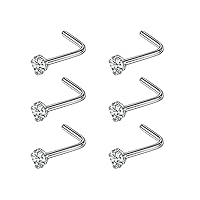 FANSING G23 Titanium Nose Studs L Shaped