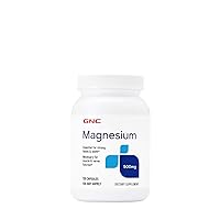 GNC Magnesium 500mg, 120 Capsules, Supports Calcium Absorption and Strong Teeth and Bones