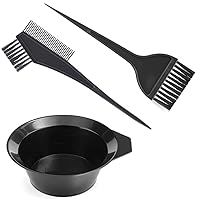 Hair Dye Coloring Set Hair Dye Comb Brush with Mixing Bowl Hair Coloring Applicator Comb DIY Salon Tool plastic bowl