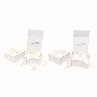 Ellen J Creations Bridal Party Proposal Box Bundle, 3 Pack Bridesmaid Proposal Box and 1 Maid of Honor Proposal Box with Accessories and Ivory Ribbon