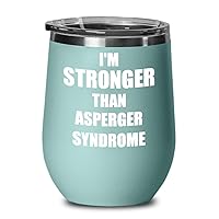 Asperger Syndrome Wine Glass Awareness Gift Idea Hope Cure Inspiration Insulated Tumbler With Lid Teal