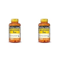 MASON NATURAL Vitamin Melatonin 5 Mg with Vitamin B-6 Extra Strength 60 Count (Pack of 2)