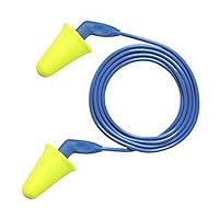 3M 10080529180183 E-A-R Push-Ins Soft Touch E3184000 NRR 31 Disposable Earplugs, Standard, Yellow/Blue (Pack of 200)