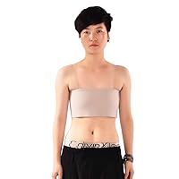 Cotton Compression Band 3 Rows of Hooks Strapless Chest Binder for Tomboy Trans Lesbian