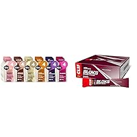 GU Energy 24-Count Gel and CLIF 18-Count Black Cherry Caffeinated Energy Chews Bundle