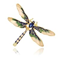 Fashion Cute Punk Enamel Dragonfly Brooch Pin for Shirt Clothes Bag blue Superior Quality and Creative Useful