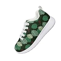 Children Casual Shoes Boys and Girls Simple Banana Leaf Design Shoes Mesh Fabric Breathable Comfortable Sole Soft Anti-Seismic Casual Sports Shoes Outdoor Sports