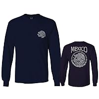 VICES AND VIRTUES Hecho En Mexico Mexican Flag Coat of Arms Escudo Mexicano 5 Mayo Long Sleeve Men's