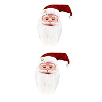 BESTOYARD Funny 2pcs Music Toys Musical Toys Santa Claus Doll Christmas Doll Gift Electric Funny Music Electric Doll